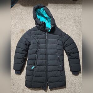 Girls Black Puffer Jacket